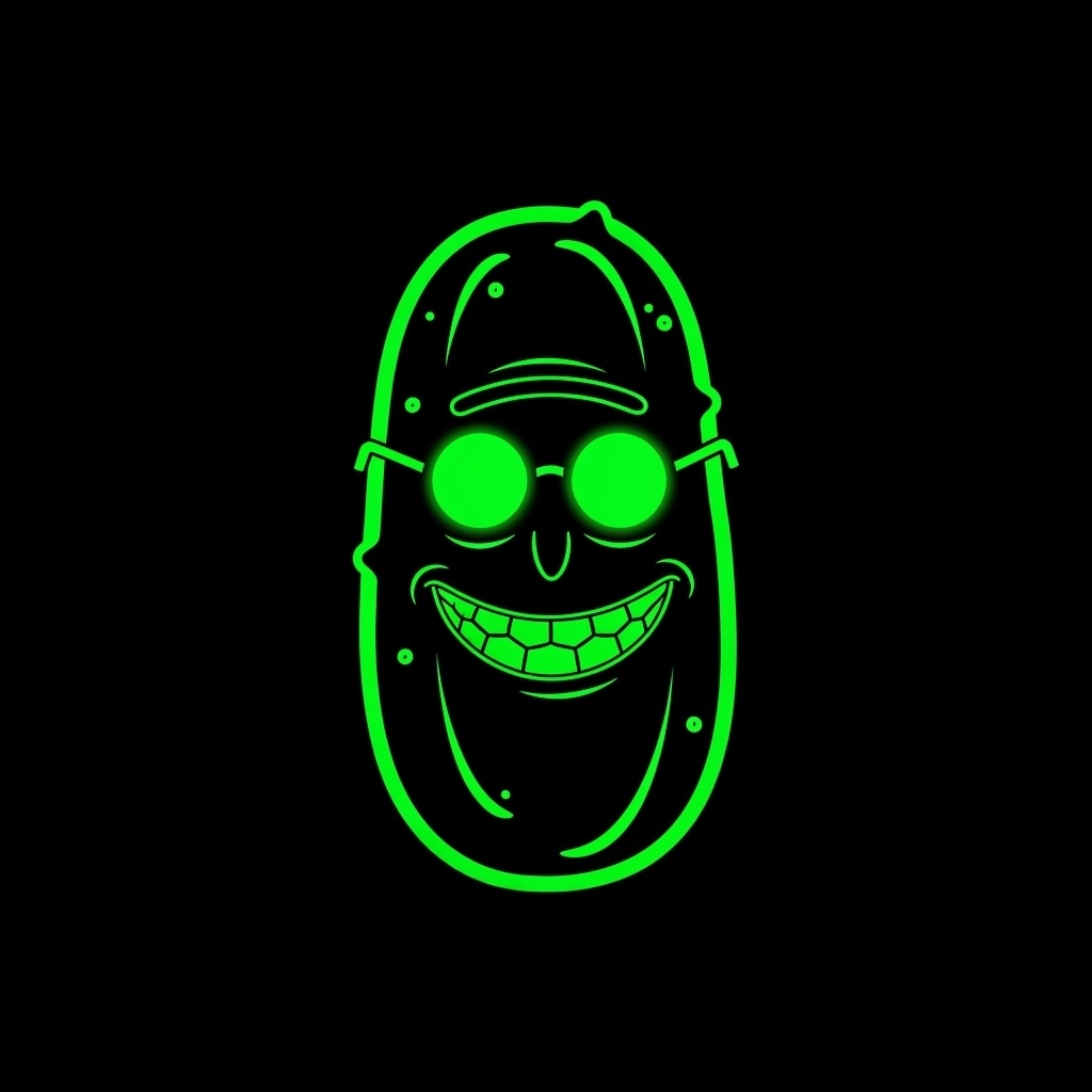 Neon Pickle Rick